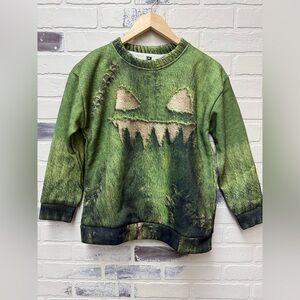 Green Monster Face Sweatshirt